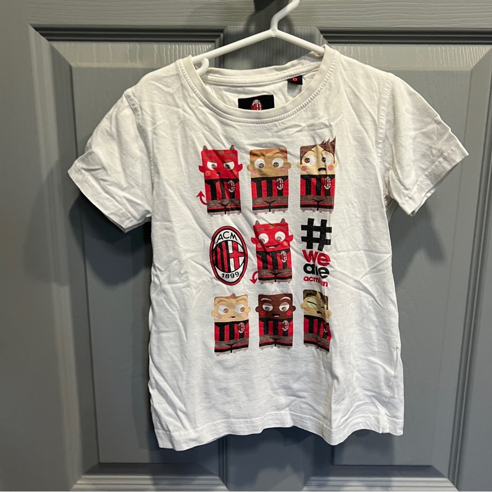 AC Milan Kids Graphic SS Tee - Size 6